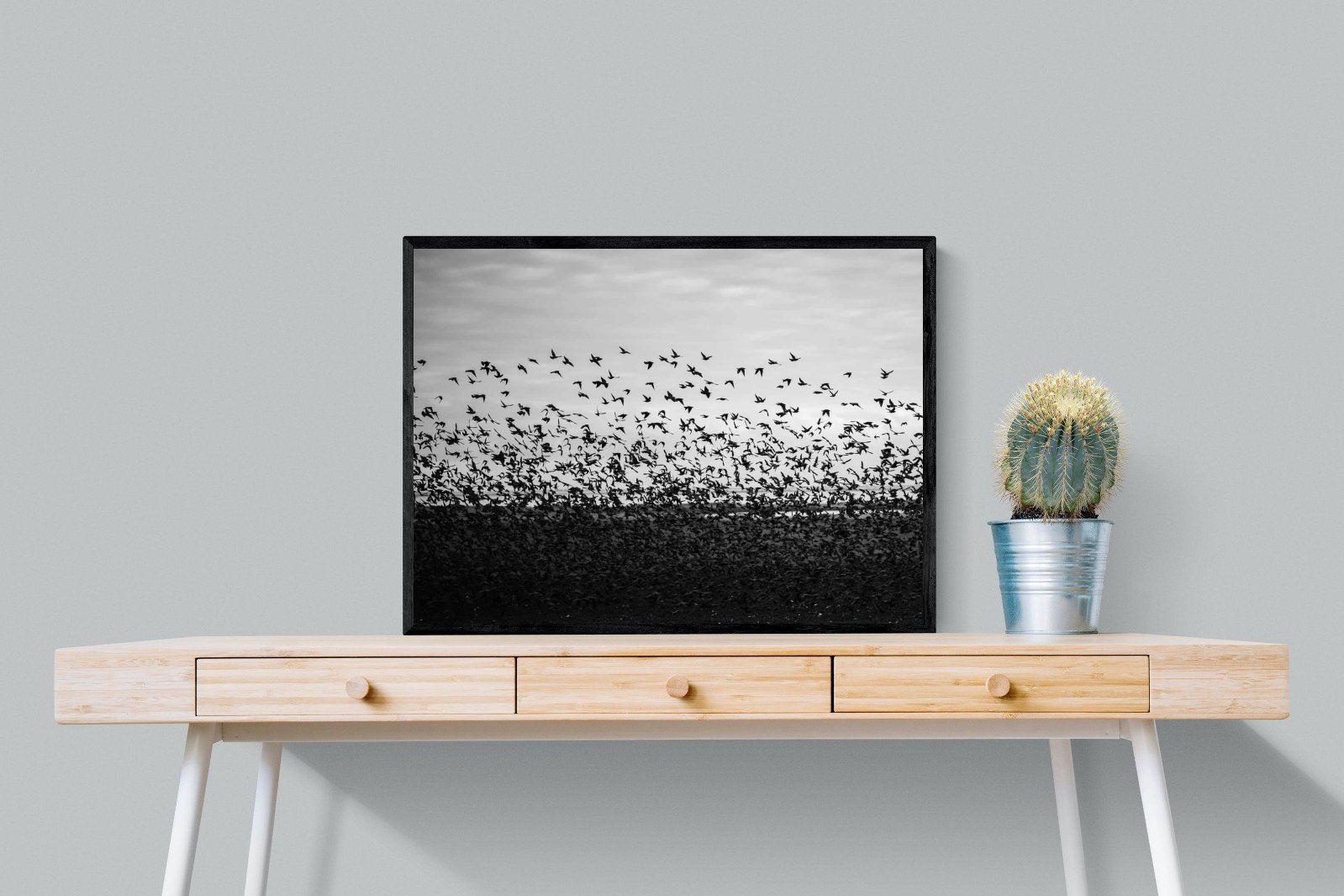 Startled-Wall_Art-80 x 60cm-Mounted Canvas-Black-Pixalot