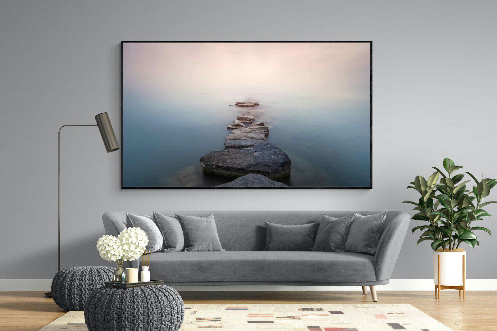 Stepping Stones-Wall_Art-220 x 130cm-Mounted Canvas-Black-Pixalot