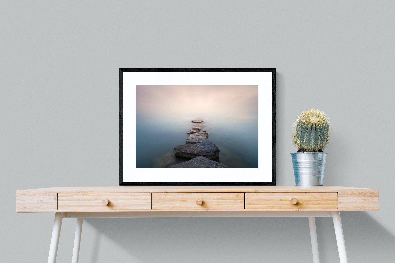 Stepping Stones-Wall_Art-80 x 60cm-Framed Print-Black-Pixalot