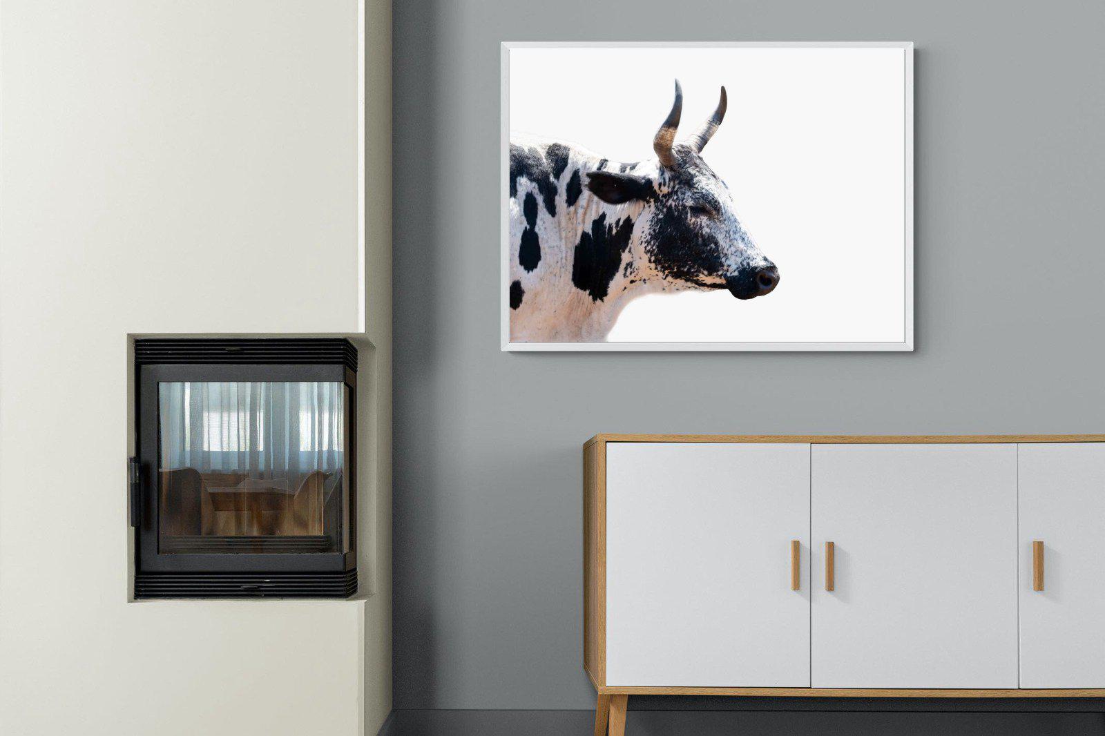 Strong Nguni-Wall_Art-100 x 75cm-Mounted Canvas-White-Pixalot