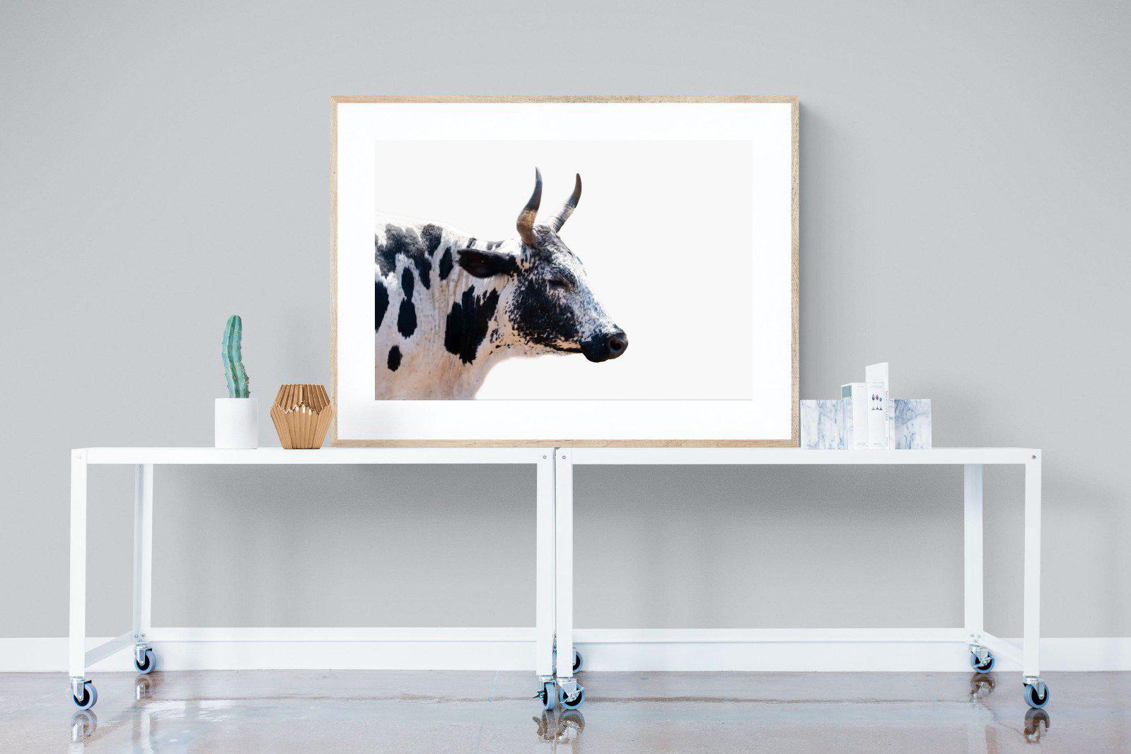 Strong Nguni-Wall_Art-120 x 90cm-Framed Print-Wood-Pixalot