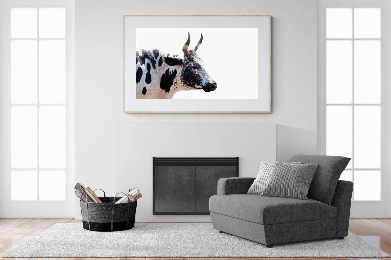 Strong Nguni-Wall_Art-150 x 100cm-Framed Print-Wood-Pixalot