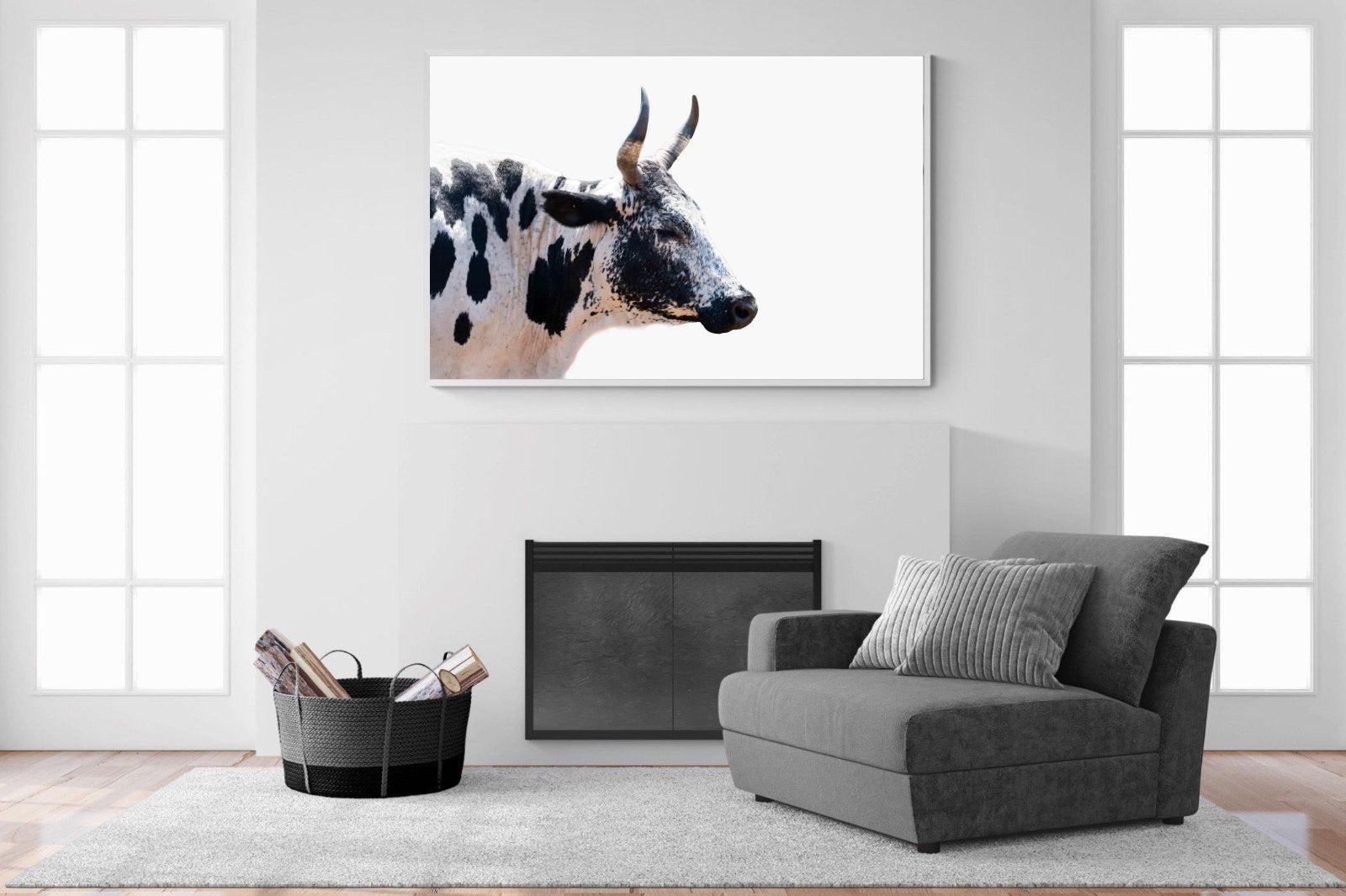 Strong Nguni-Wall_Art-150 x 100cm-Mounted Canvas-White-Pixalot