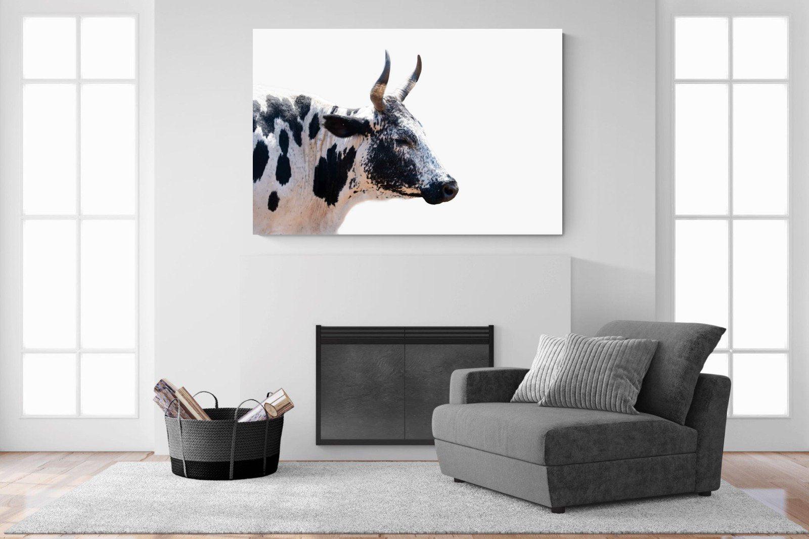 Strong Nguni-Wall_Art-150 x 100cm-Mounted Canvas-No Frame-Pixalot