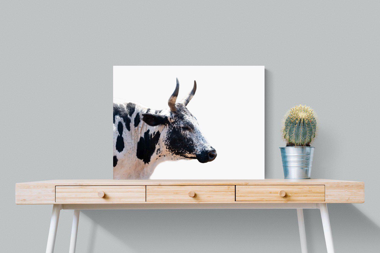 Strong Nguni-Wall_Art-80 x 60cm-Mounted Canvas-No Frame-Pixalot