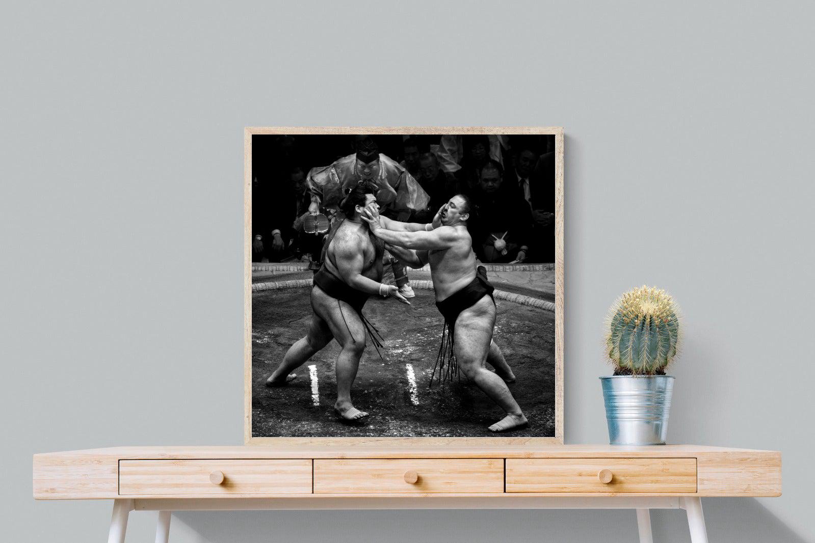 Sumo-Wall_Art-80 x 80cm-Mounted Canvas-Wood-Pixalot