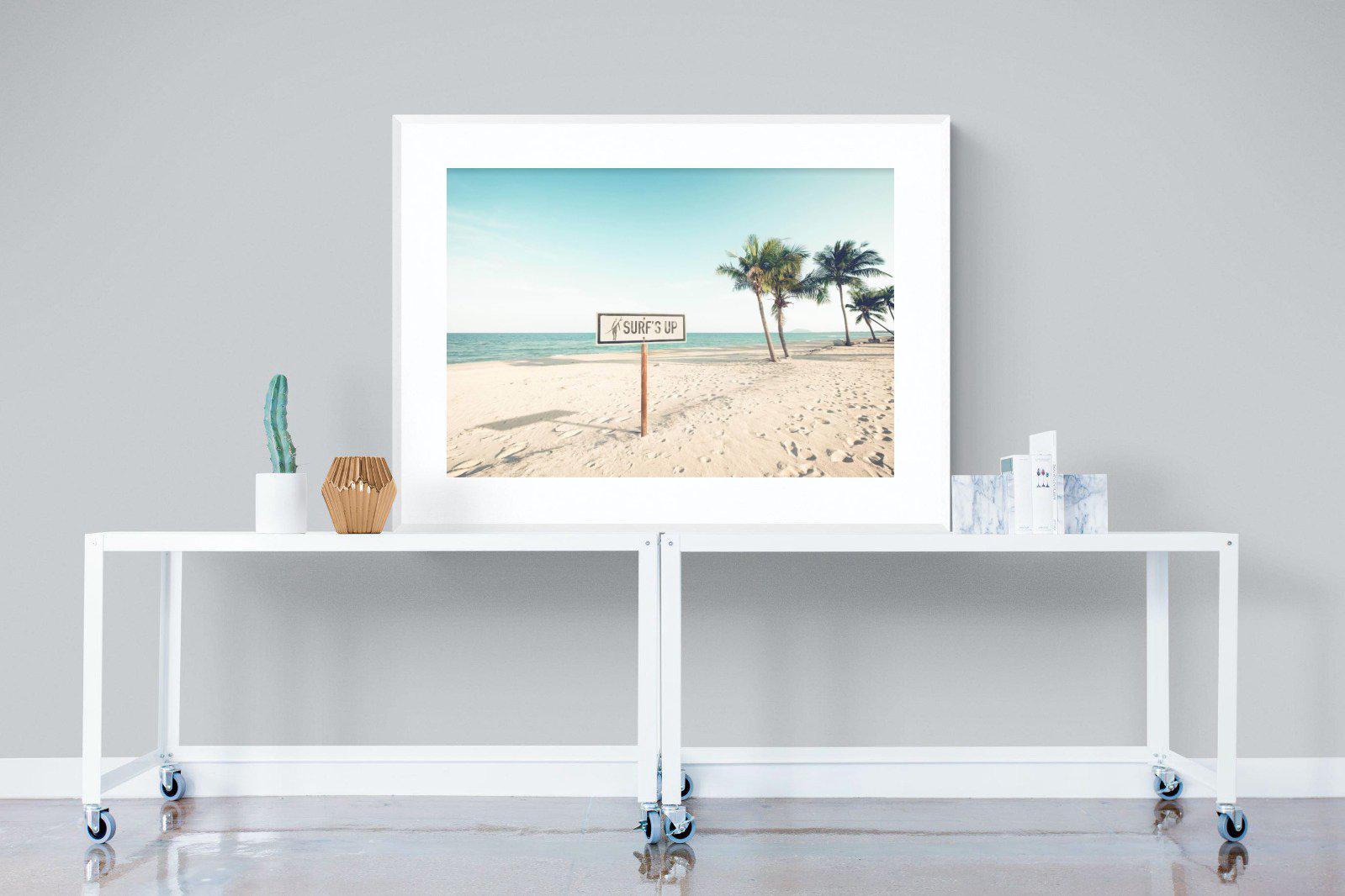 Surf's Up-Wall_Art-120 x 90cm-Framed Print-White-Pixalot