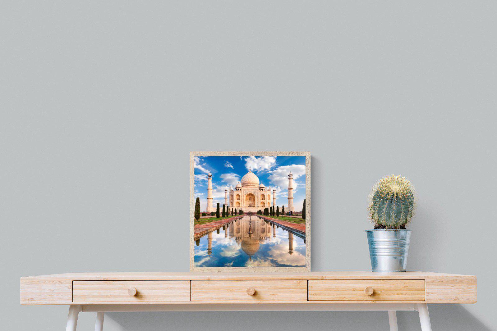 Taj Mahal-Wall_Art-50 x 50cm-Mounted Canvas-Wood-Pixalot