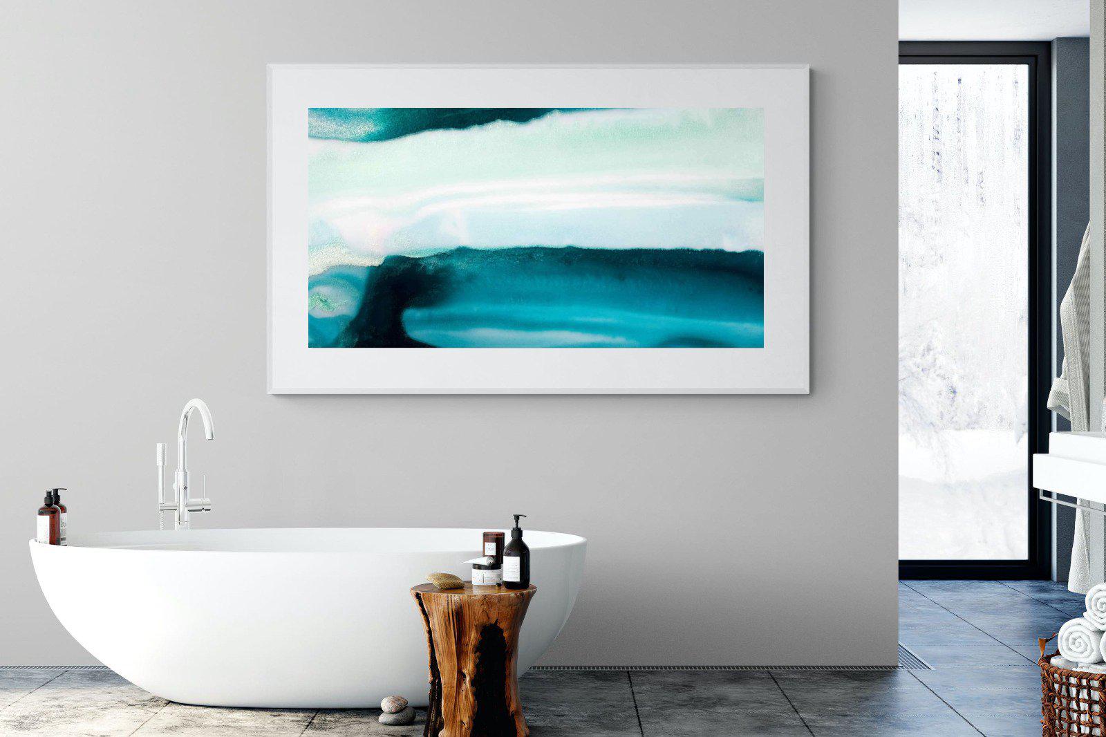 Teal-Wall_Art-180 x 110cm-Framed Print-White-Pixalot