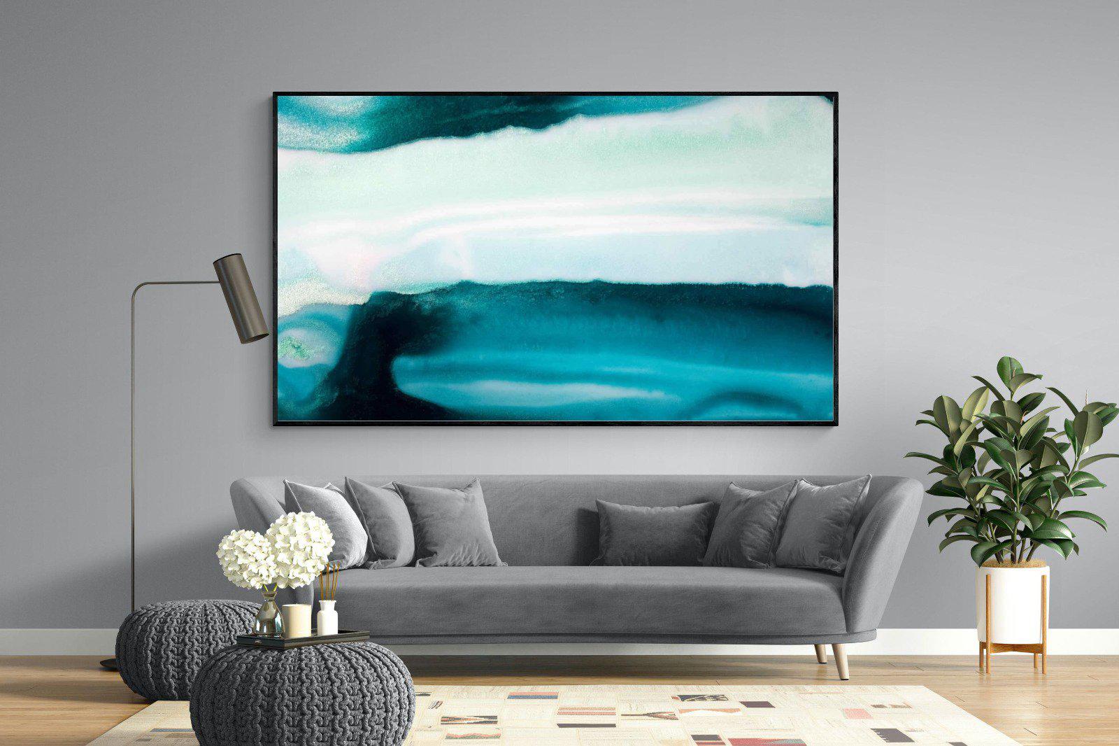 Teal-Wall_Art-220 x 130cm-Mounted Canvas-Black-Pixalot