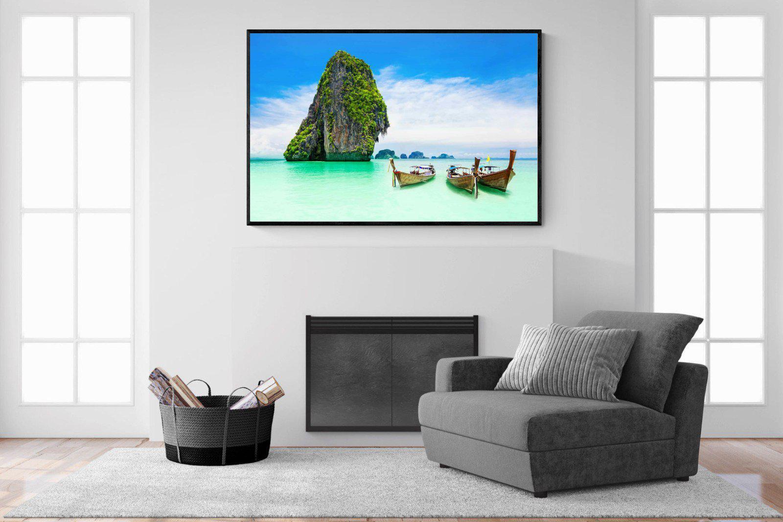 Thai Wonder-Wall_Art-150 x 100cm-Mounted Canvas-Black-Pixalot