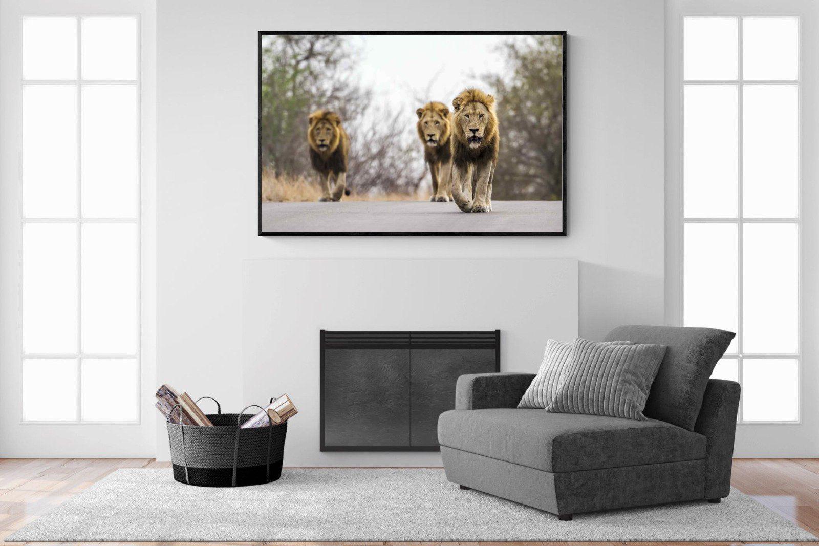 Three Brothers-Wall_Art-150 x 100cm-Mounted Canvas-Black-Pixalot