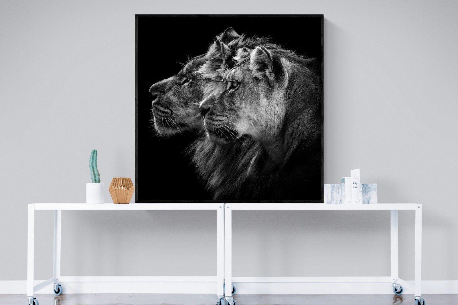 Together-Wall_Art-120 x 120cm-Mounted Canvas-Black-Pixalot