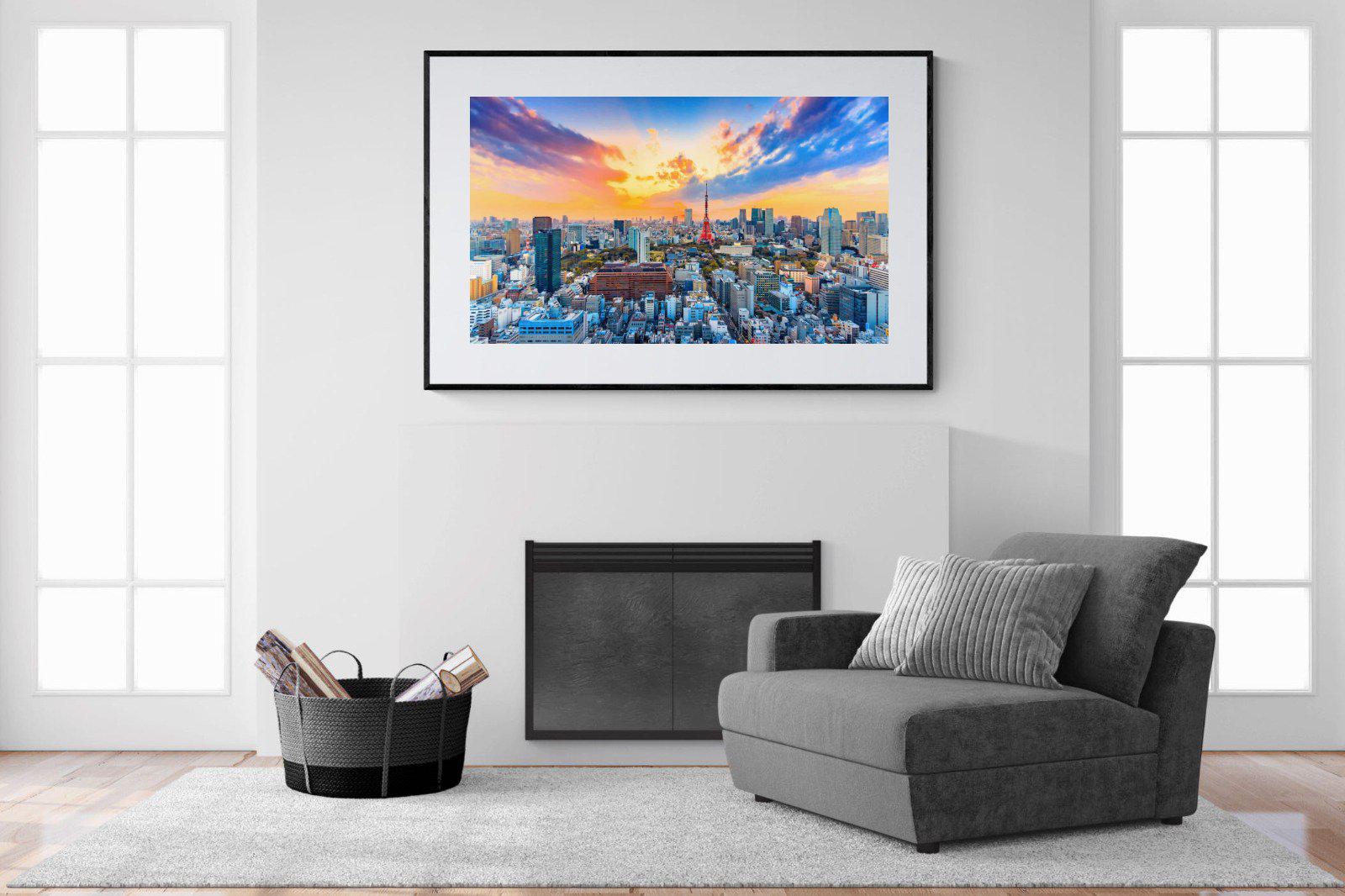 Tokyo-Wall_Art-150 x 100cm-Framed Print-Black-Pixalot