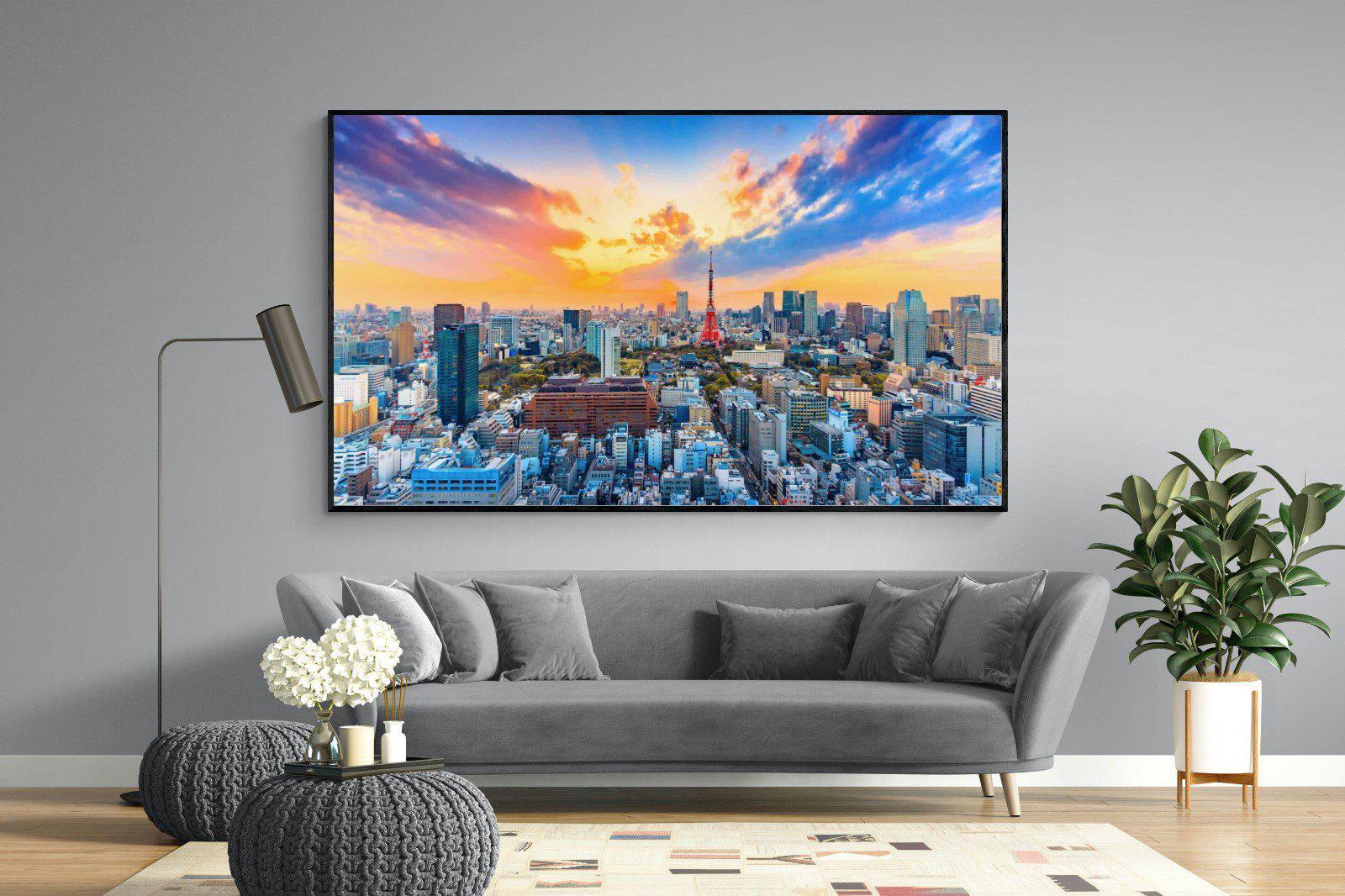 Tokyo-Wall_Art-220 x 130cm-Mounted Canvas-Black-Pixalot