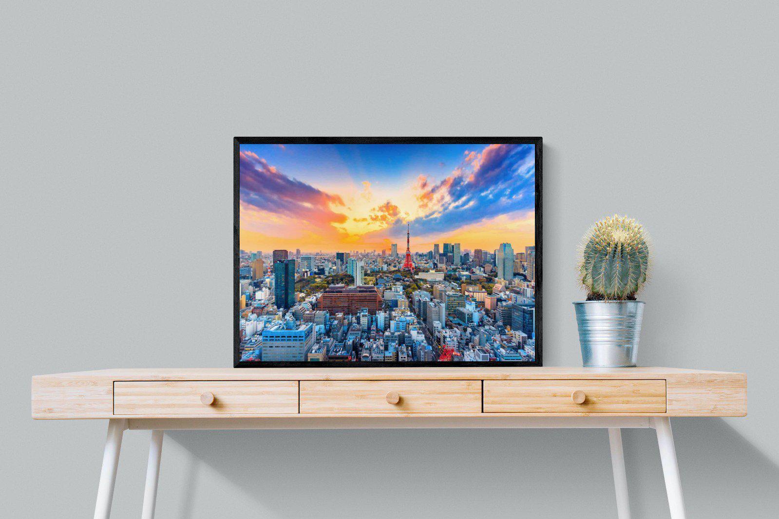 Tokyo-Wall_Art-80 x 60cm-Mounted Canvas-Black-Pixalot