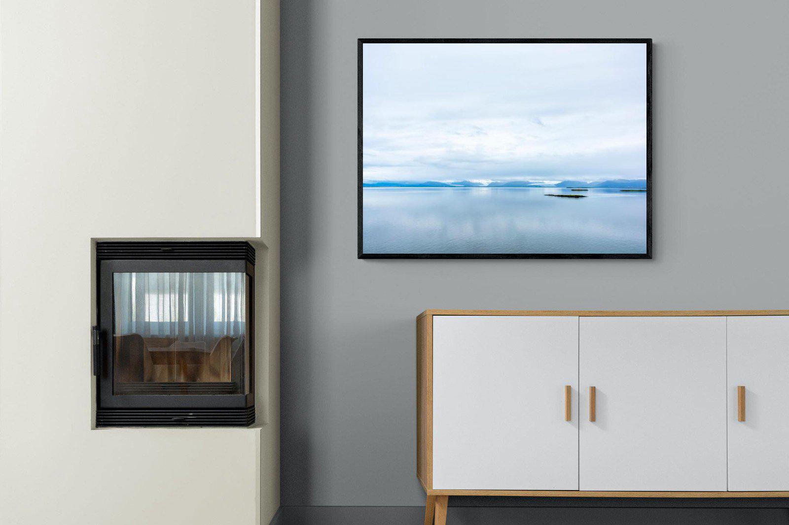 Tranquil Arctic-Wall_Art-100 x 75cm-Mounted Canvas-Black-Pixalot