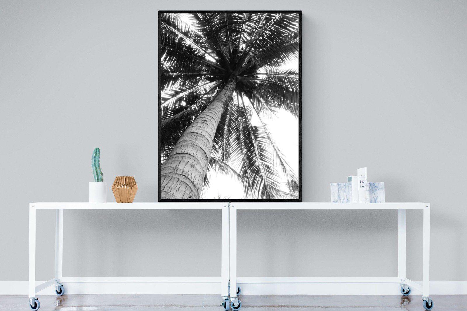 Tree Fan-Wall_Art-90 x 120cm-Mounted Canvas-Black-Pixalot