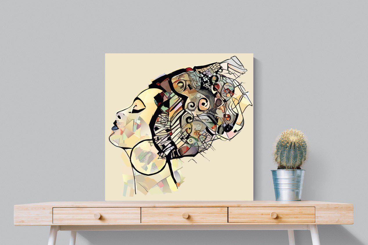 Tribal Art-Wall_Art-80 x 80cm-Mounted Canvas-No Frame-Pixalot