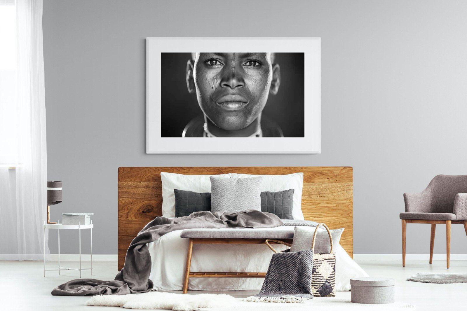 Tribal-Wall_Art-150 x 100cm-Framed Print-White-Pixalot