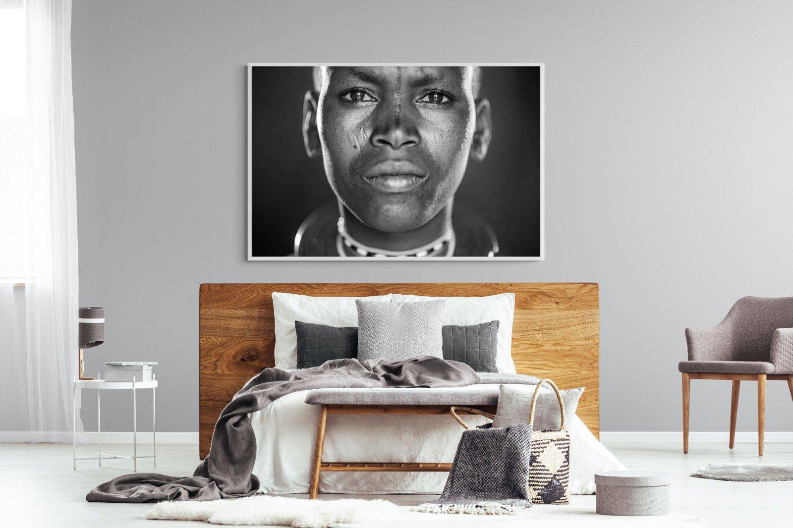 Tribal-Wall_Art-150 x 100cm-Mounted Canvas-White-Pixalot