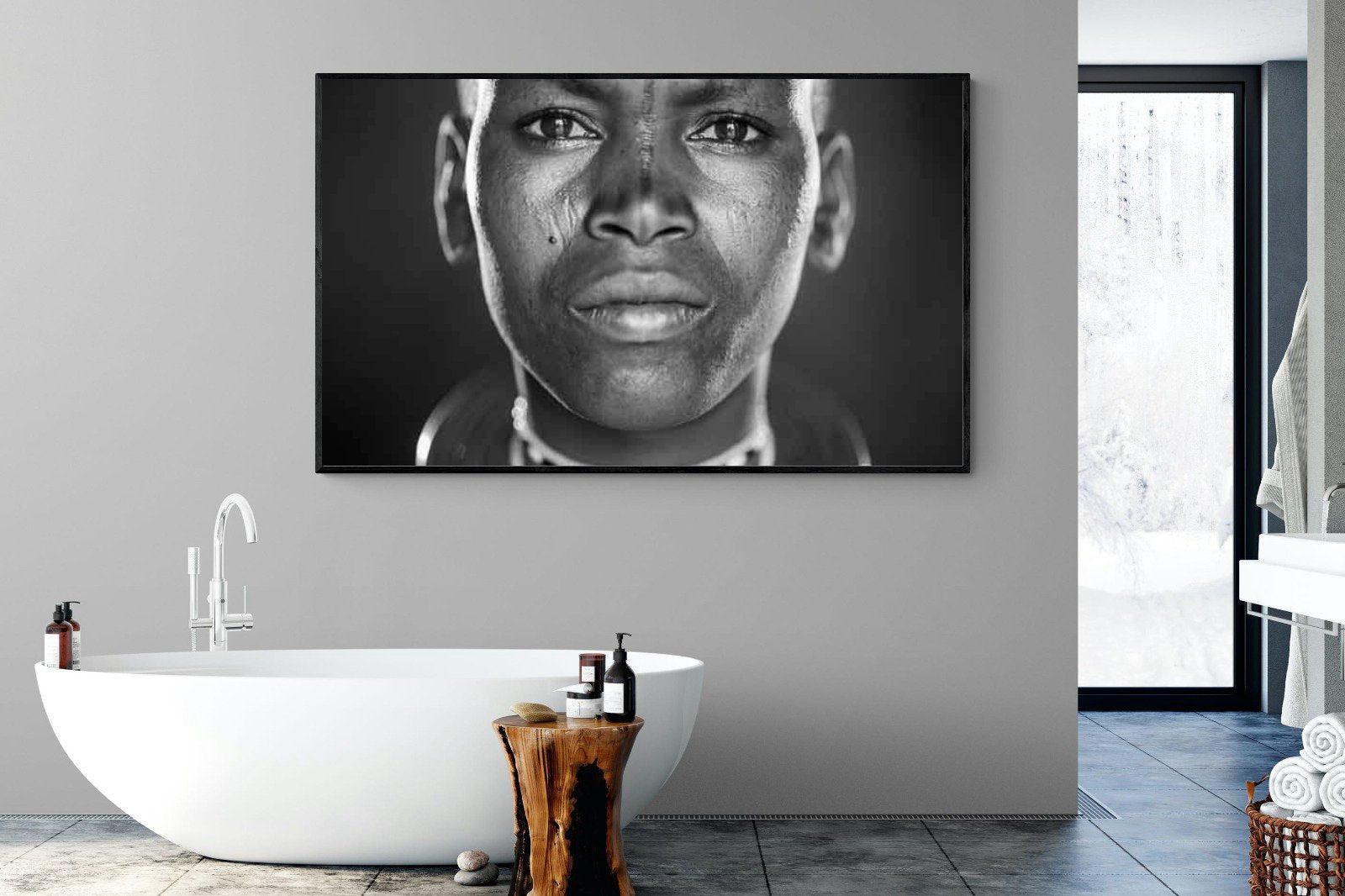 Tribal-Wall_Art-180 x 110cm-Mounted Canvas-Black-Pixalot