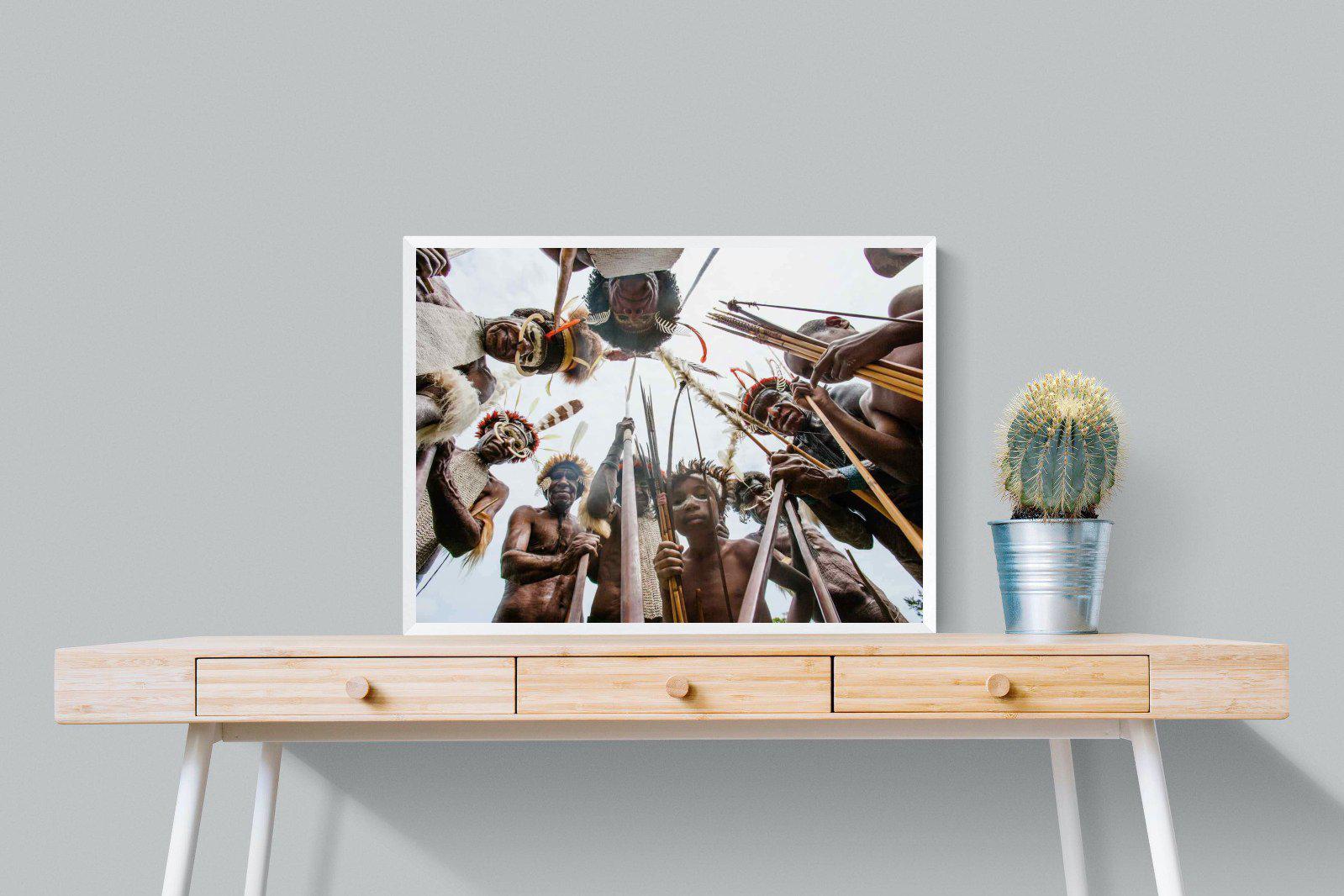 Tribe-Wall_Art-80 x 60cm-Mounted Canvas-White-Pixalot