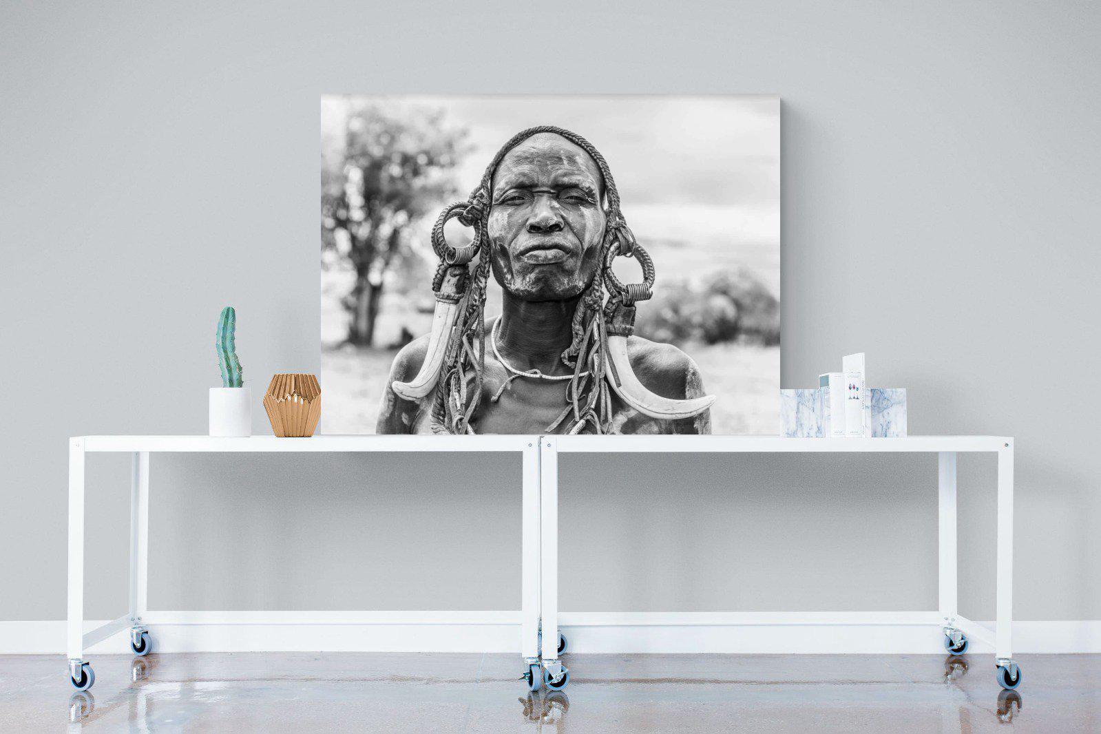 Tribesman-Wall_Art-120 x 90cm-Mounted Canvas-No Frame-Pixalot