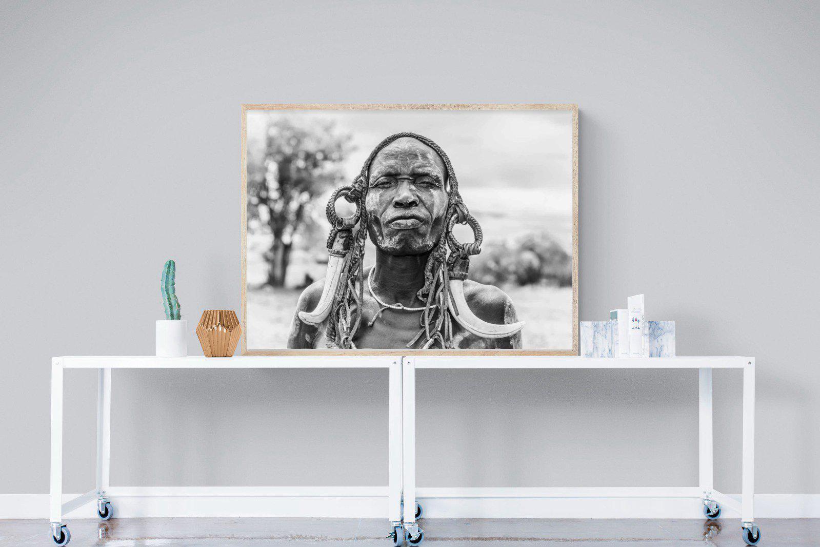 Tribesman-Wall_Art-120 x 90cm-Mounted Canvas-Wood-Pixalot