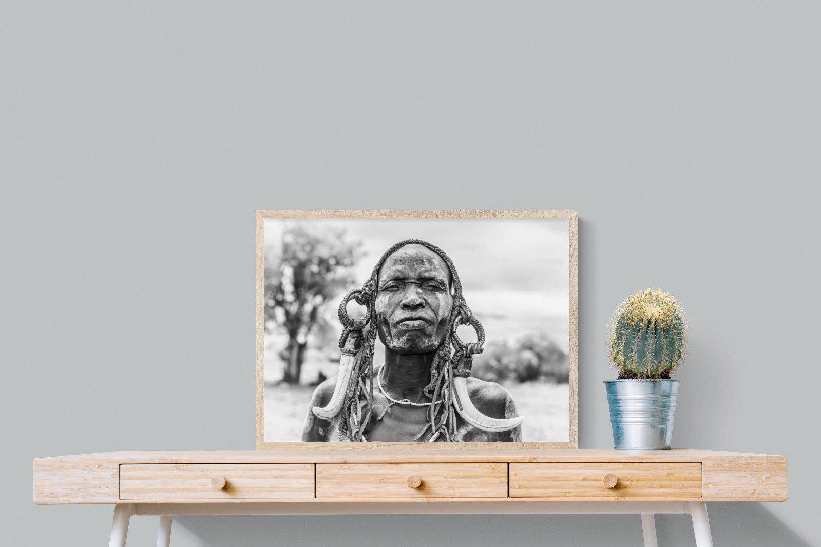 Tribesman-Wall_Art-80 x 60cm-Mounted Canvas-Wood-Pixalot