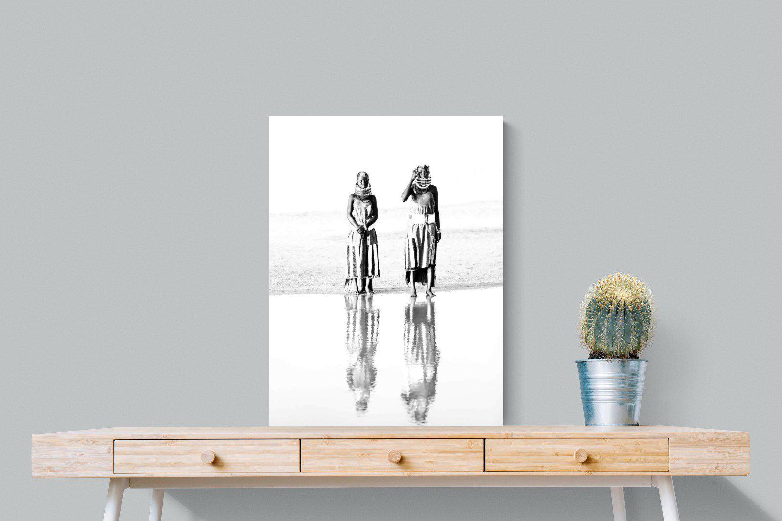 Turkana Tribespeople-Wall_Art-60 x 80cm-Mounted Canvas-No Frame-Pixalot