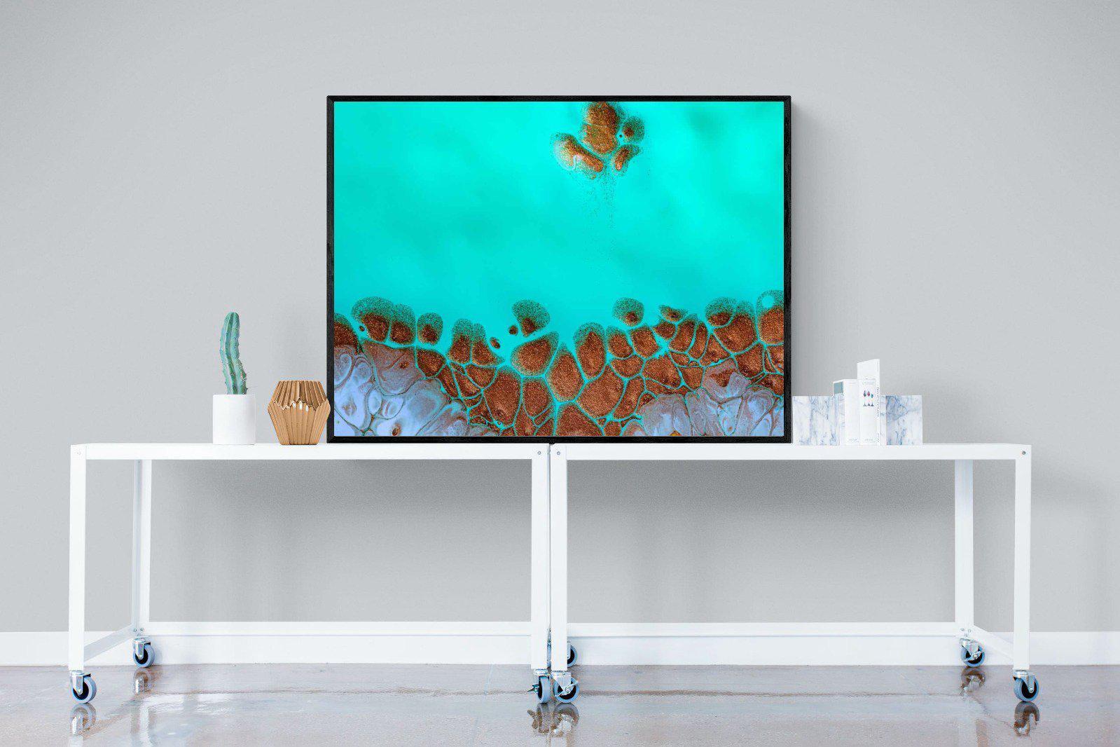 Turquoise-Wall_Art-120 x 90cm-Mounted Canvas-Black-Pixalot