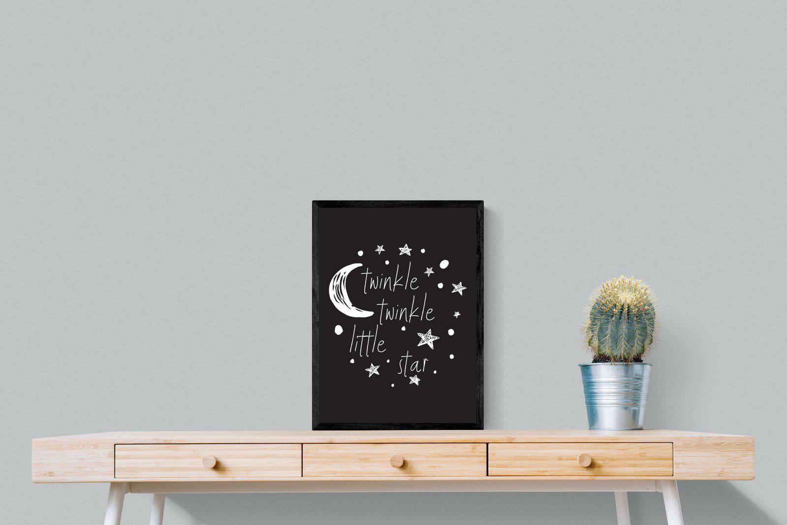 Twinkle Twinkle-Wall_Art-45 x 60cm-Mounted Canvas-Black-Pixalot