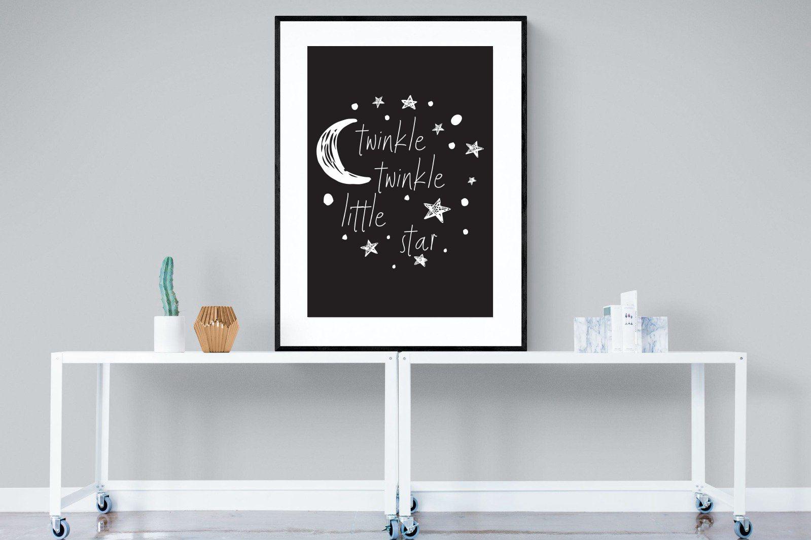 Twinkle Twinkle-Wall_Art-90 x 120cm-Framed Print-Black-Pixalot