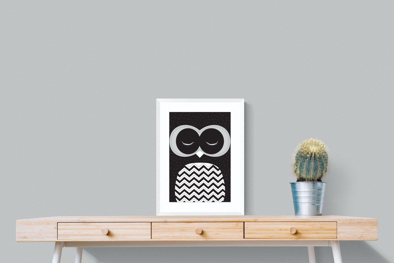 Twit-Twoo-Wall_Art-45 x 60cm-Framed Print-White-Pixalot