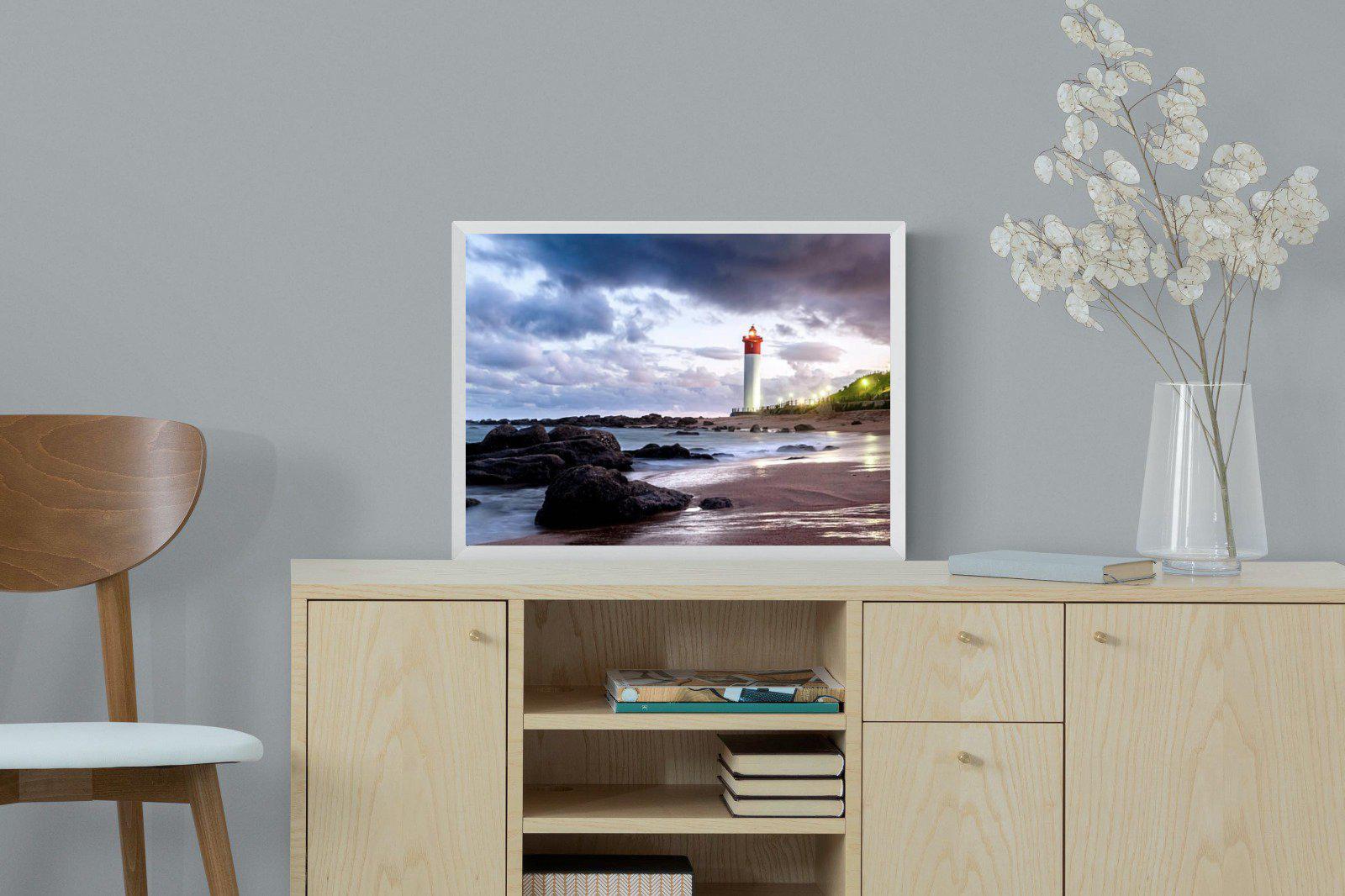 Umhlanga Lighthouse-Wall_Art-60 x 45cm-Mounted Canvas-White-Pixalot