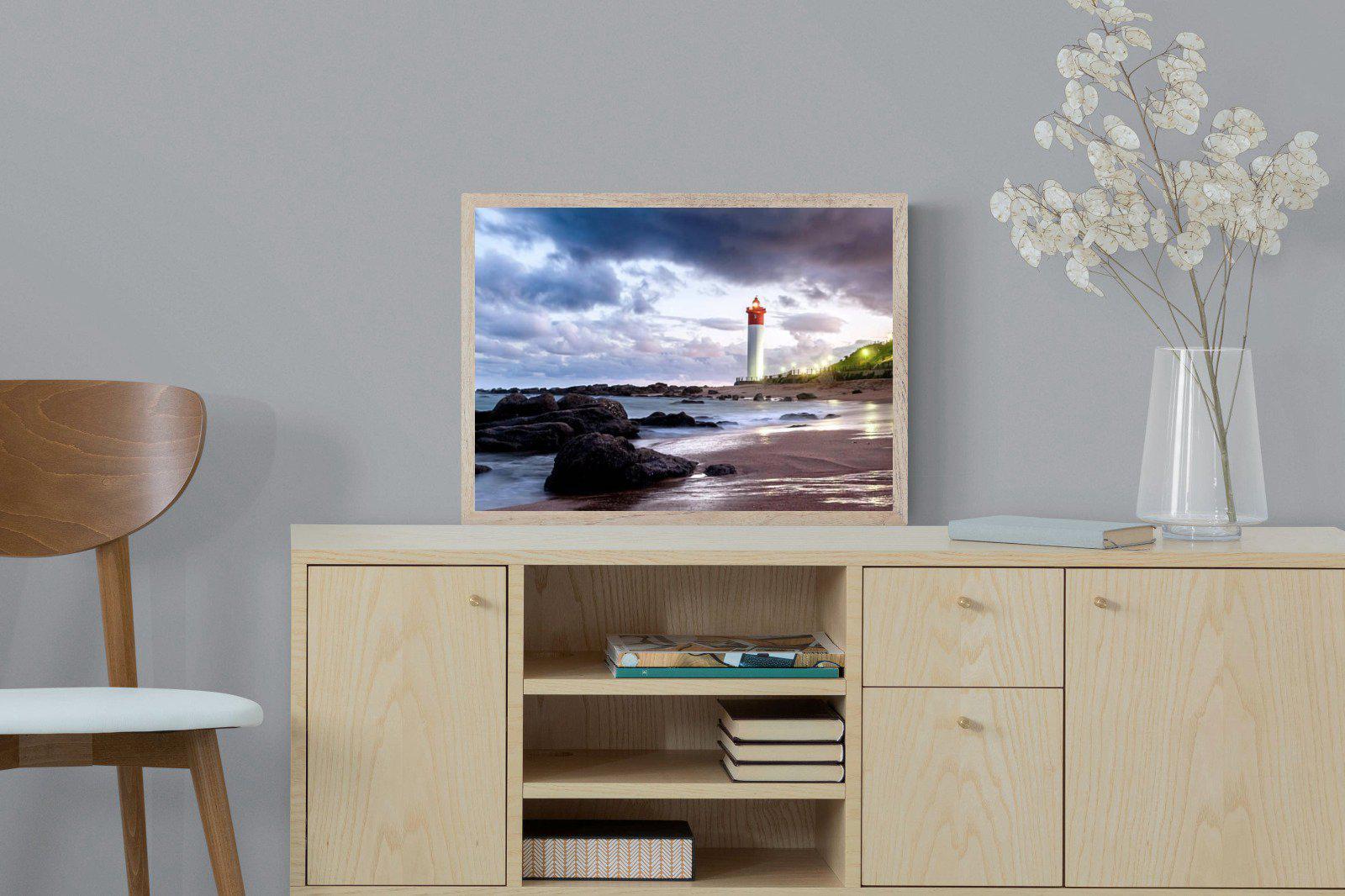 Umhlanga Lighthouse-Wall_Art-60 x 45cm-Mounted Canvas-Wood-Pixalot