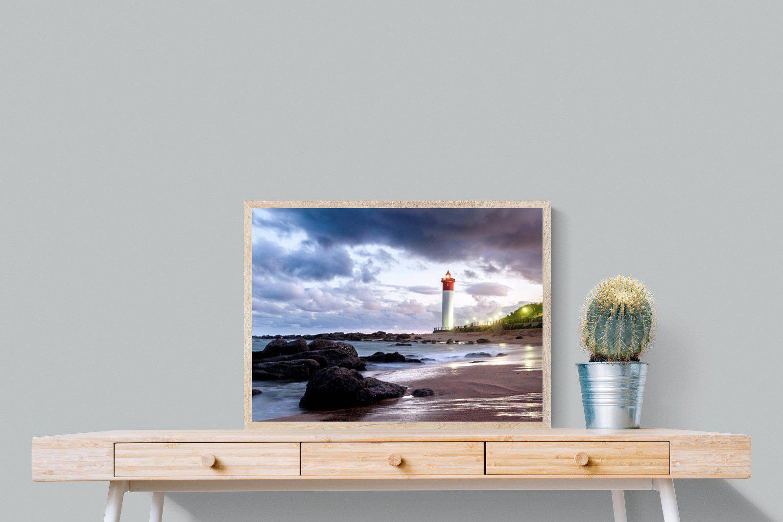 Umhlanga Lighthouse-Wall_Art-80 x 60cm-Mounted Canvas-Wood-Pixalot