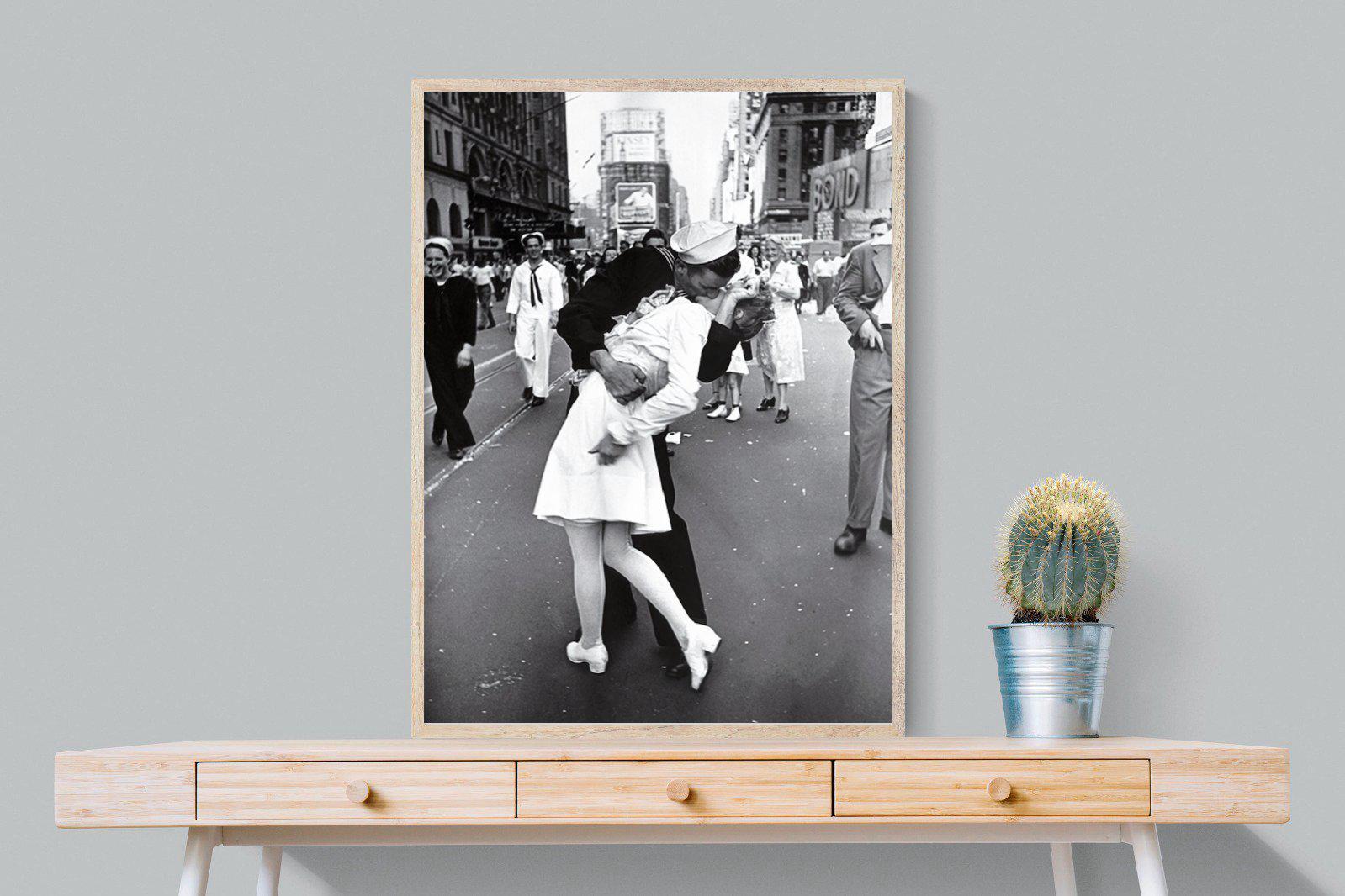 V-J Day-Wall_Art-75 x 100cm-Mounted Canvas-Wood-Pixalot