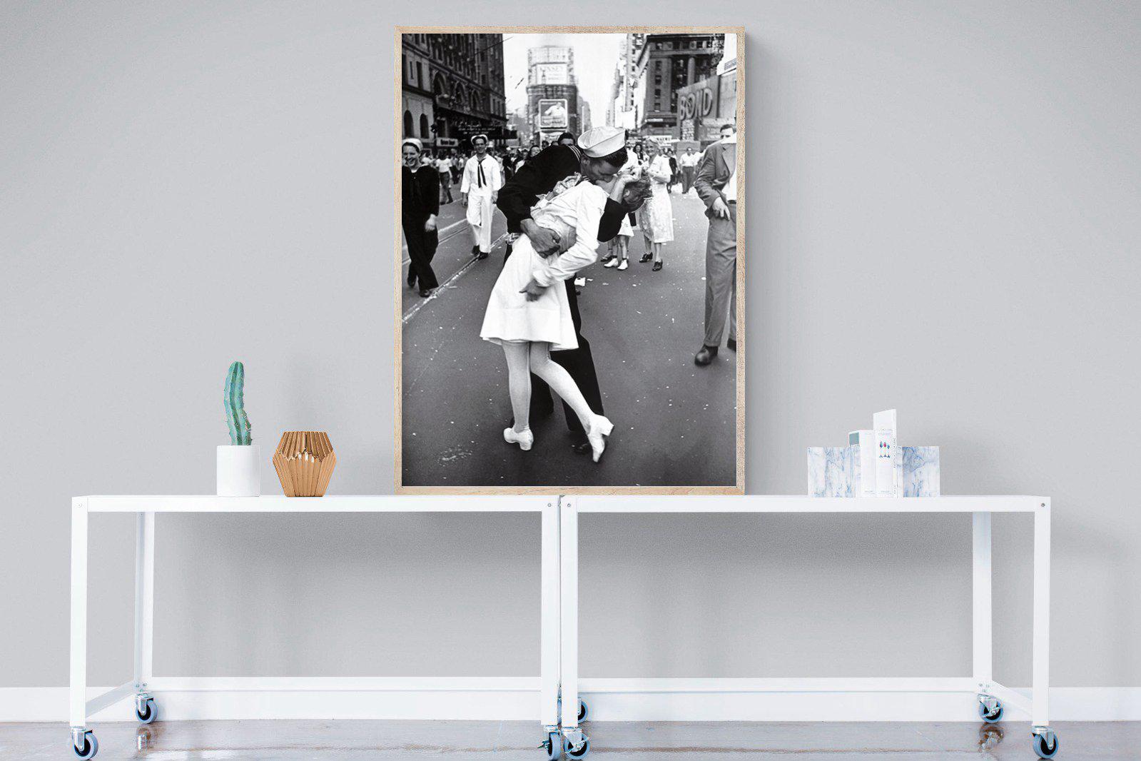 V-J Day-Wall_Art-90 x 120cm-Mounted Canvas-Wood-Pixalot