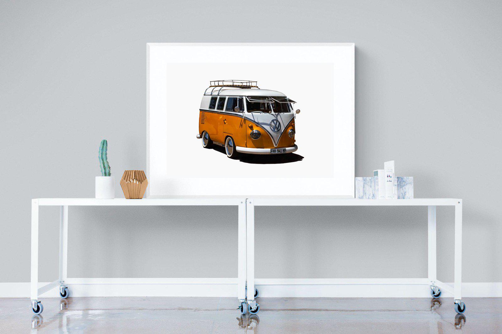 VW Combi-Wall_Art-120 x 90cm-Framed Print-White-Pixalot