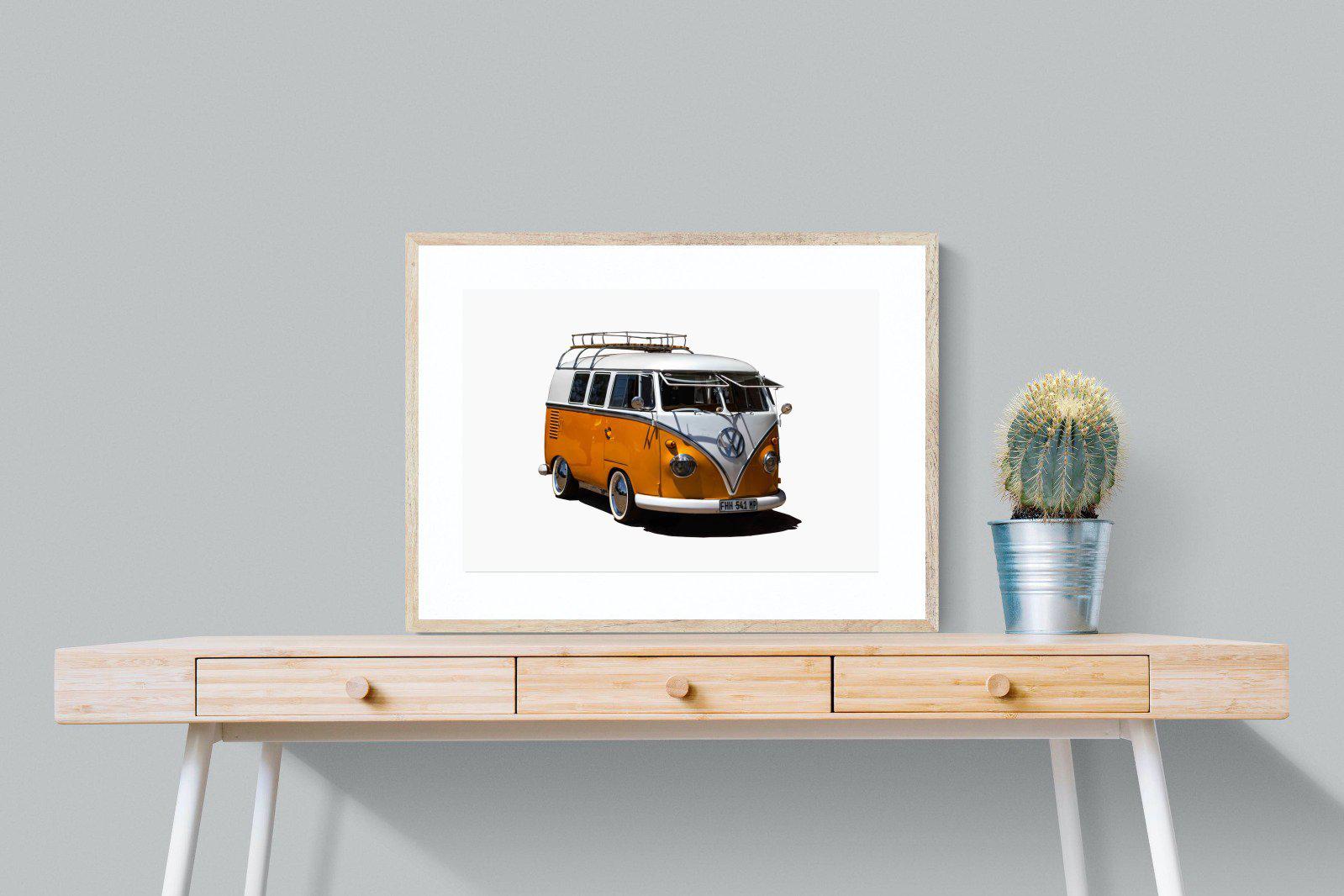 VW Combi-Wall_Art-80 x 60cm-Framed Print-Wood-Pixalot