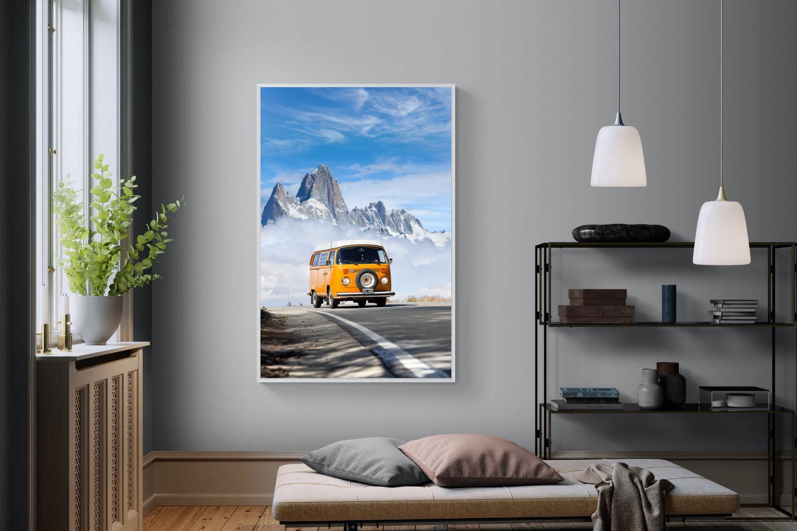 VW Mini Van-Wall_Art-120 x 180cm-Mounted Canvas-White-Pixalot