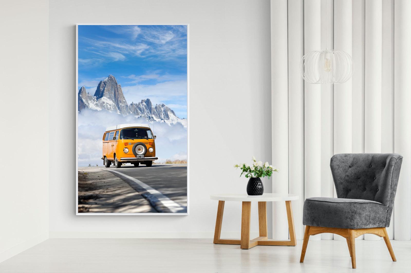 VW Mini Van-Wall_Art-130 x 220cm-Mounted Canvas-White-Pixalot