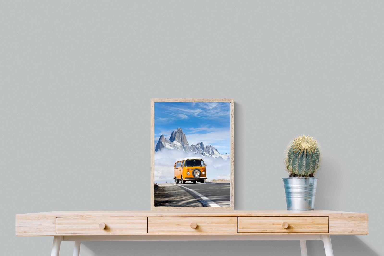 VW Mini Van-Wall_Art-45 x 60cm-Mounted Canvas-Wood-Pixalot