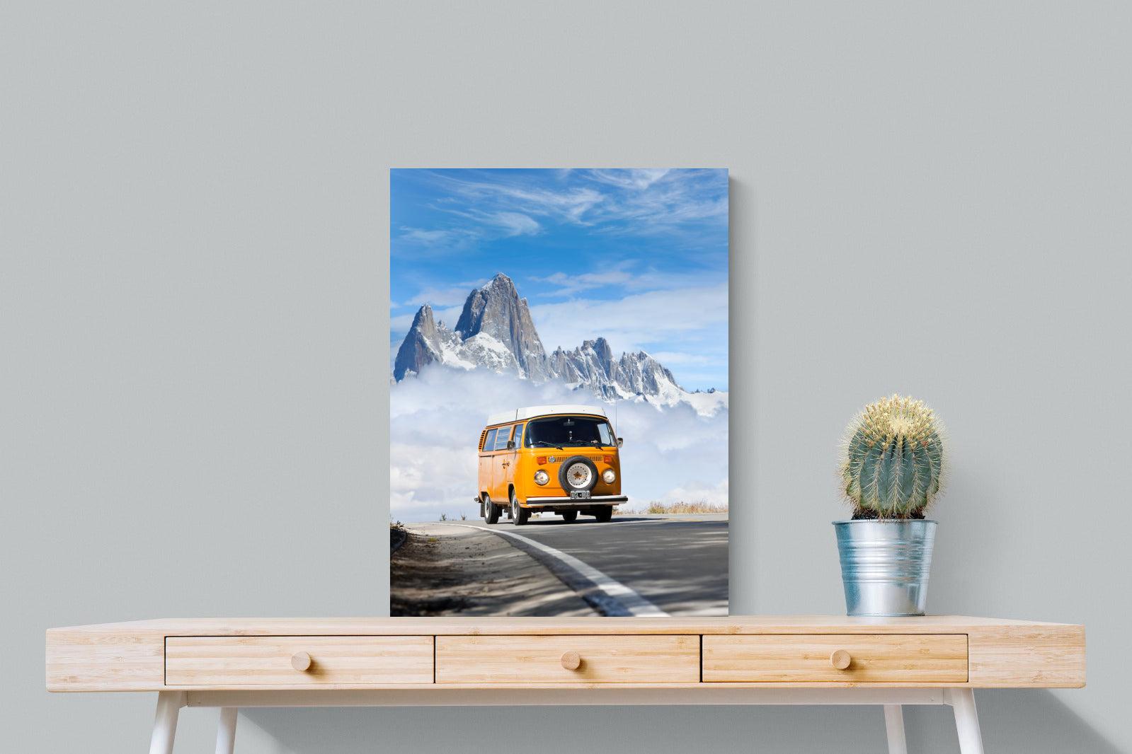 VW Mini Van-Wall_Art-60 x 80cm-Mounted Canvas-No Frame-Pixalot