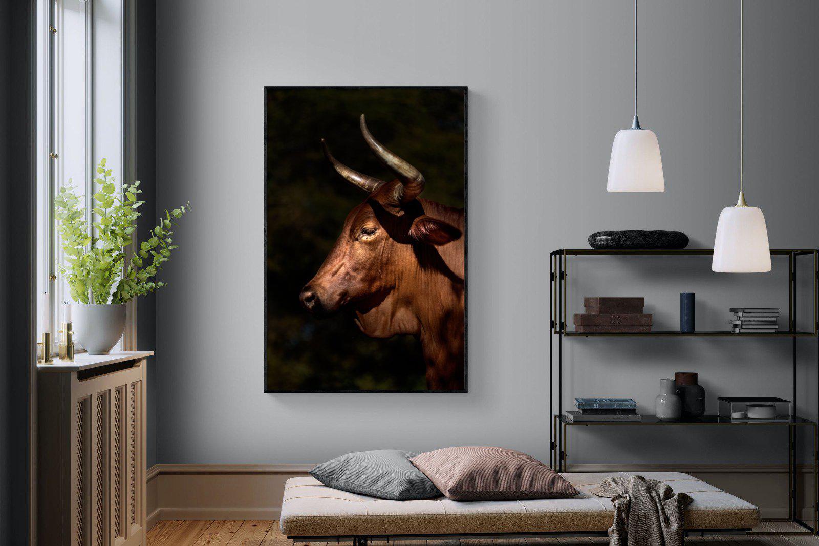 Velvet Nguni-Wall_Art-120 x 180cm-Mounted Canvas-Black-Pixalot