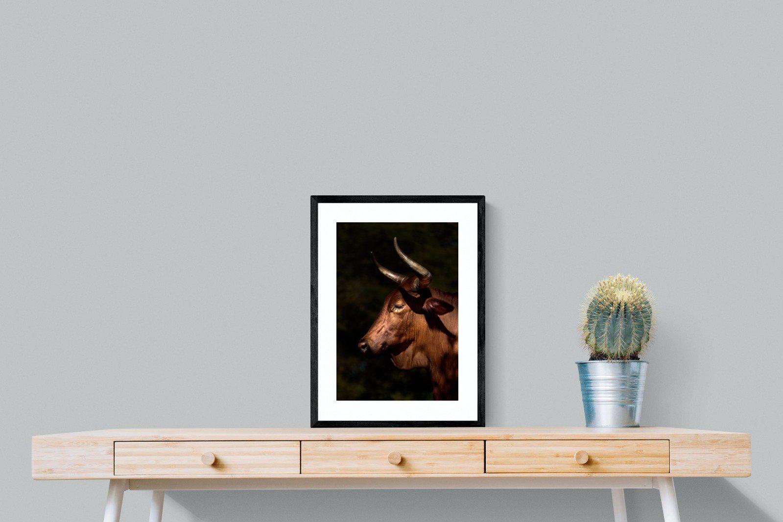 Velvet Nguni-Wall_Art-45 x 60cm-Framed Print-Black-Pixalot