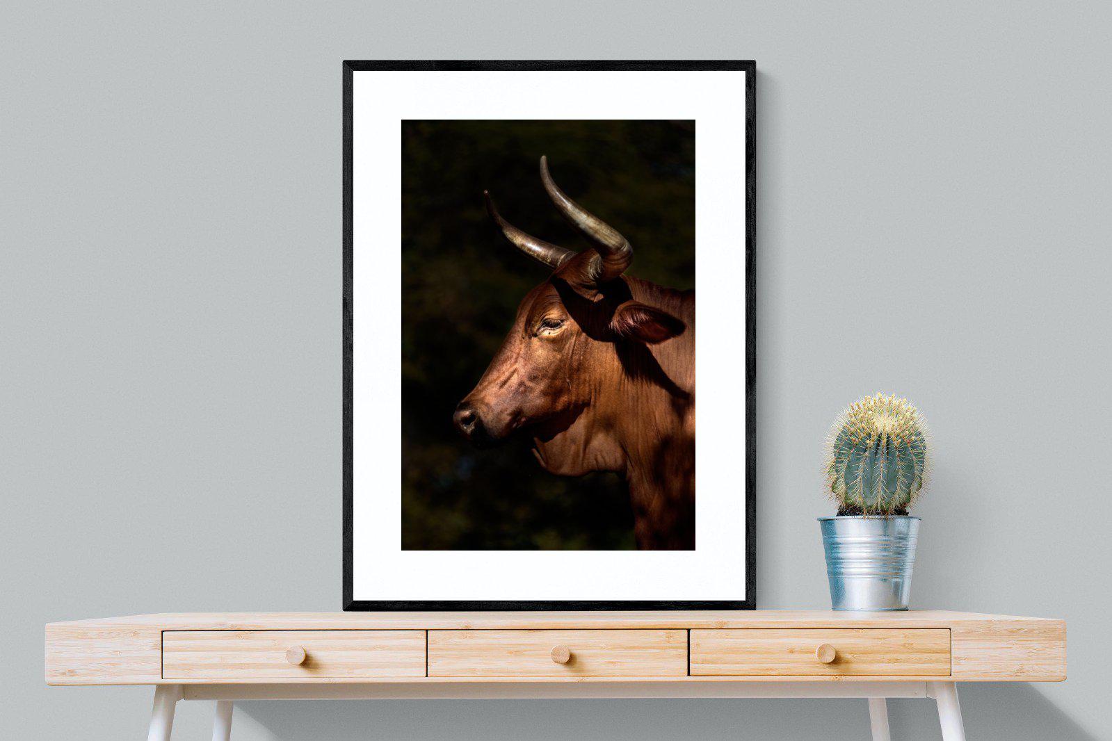 Velvet Nguni-Wall_Art-75 x 100cm-Framed Print-Black-Pixalot