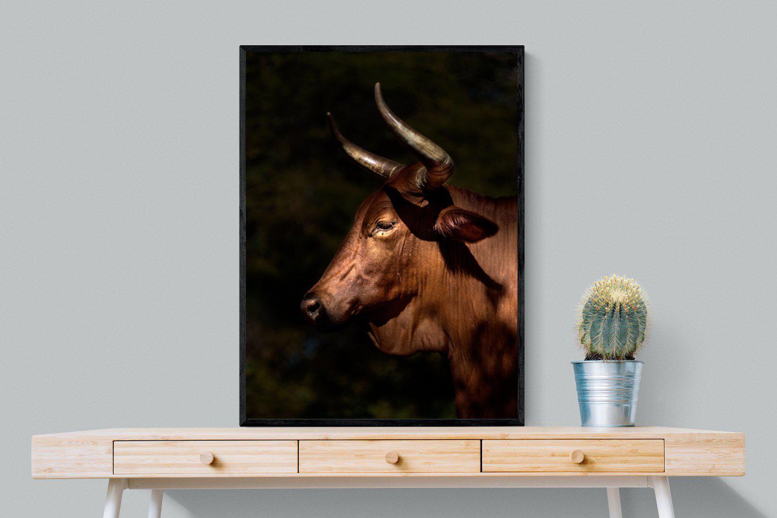 Velvet Nguni-Wall_Art-75 x 100cm-Mounted Canvas-Black-Pixalot